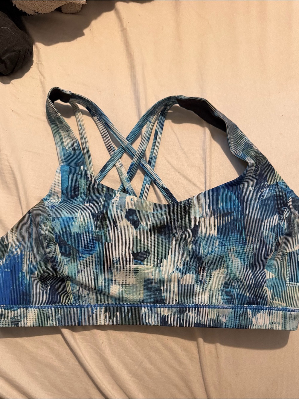 lululemon athletica Blue Multi Crisscross Sports Bra